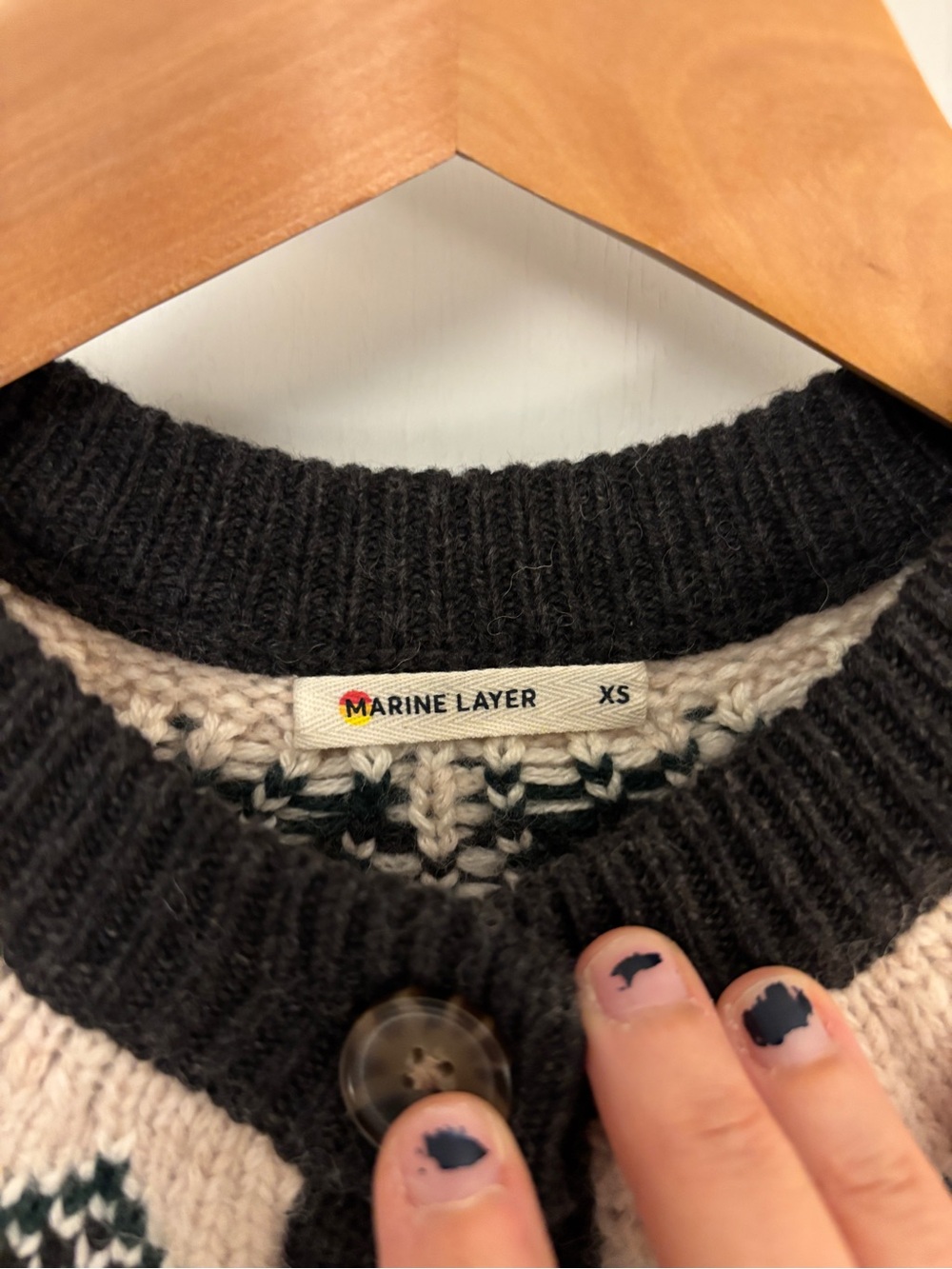 Marine Layer Cardigan Ava Fair Isle Size XS Cabincore Camping Wool Alpaca Soft - Picture 3 of 11